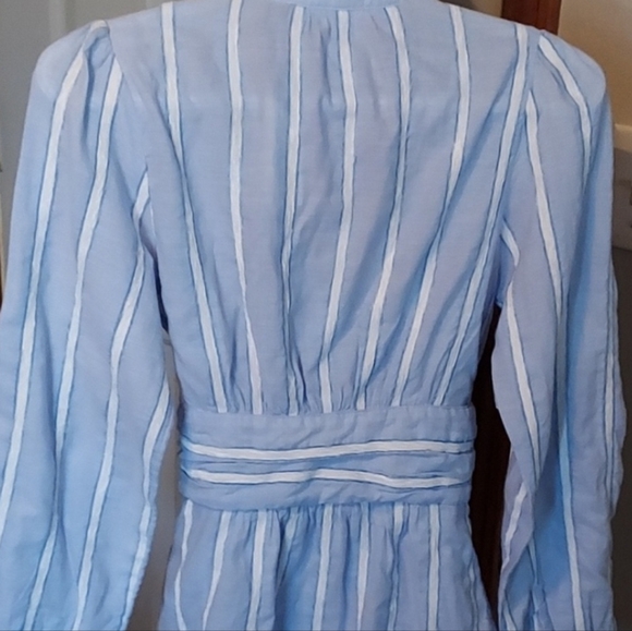 🆕 Anthropologie Top with Cinched Waist & Attached Sash Belt. Cotton/Polyester - Picture 5 of 12